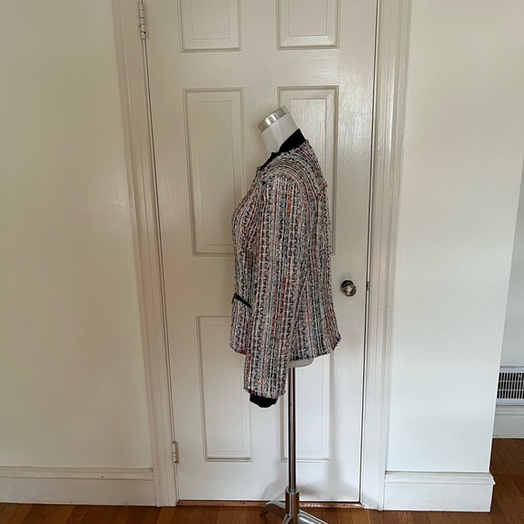 Elie Tahari Brooke Womens Jacket Multicolor Tweed Bomber Blazer $448 M Read - Picture 2 of 13